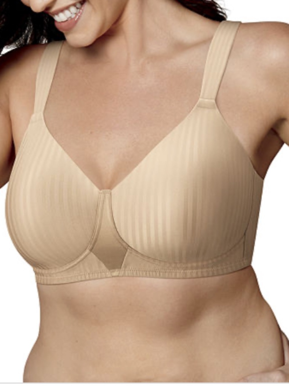 Playtex Secrets Perfectly Smooth Wireless Bra Nude Stripe